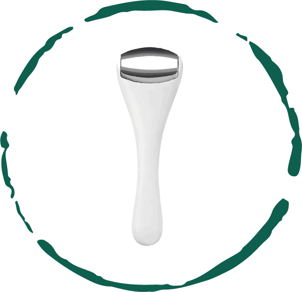Arctic Glow Ice Roller white handle