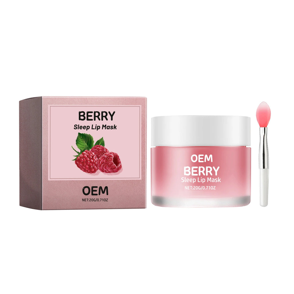 Berry lip sleeping mask jar