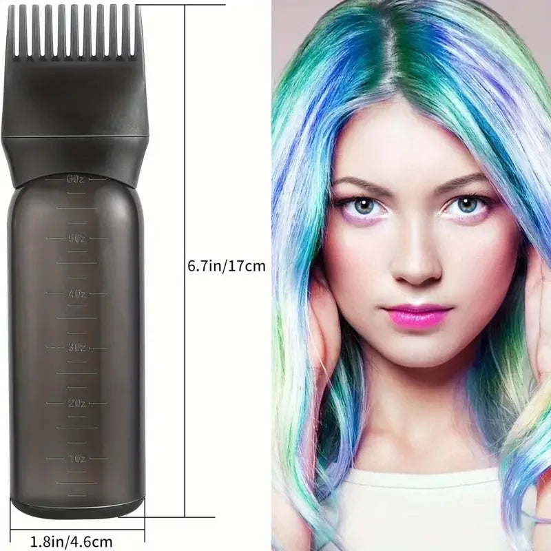 Scalp oil applicator in use