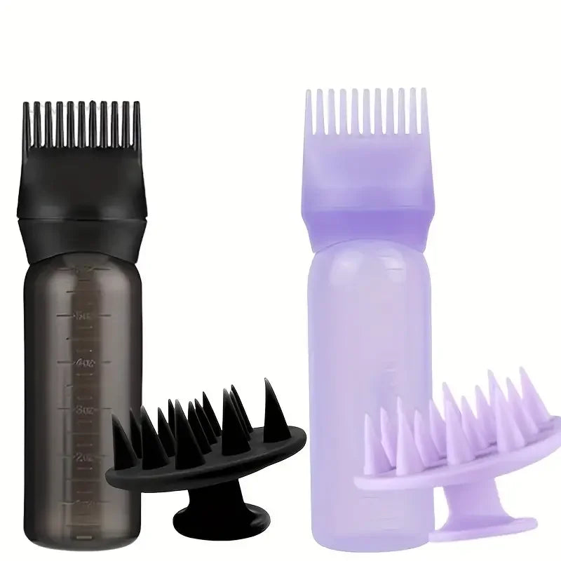 Scalp oil applicator squeeze bottle