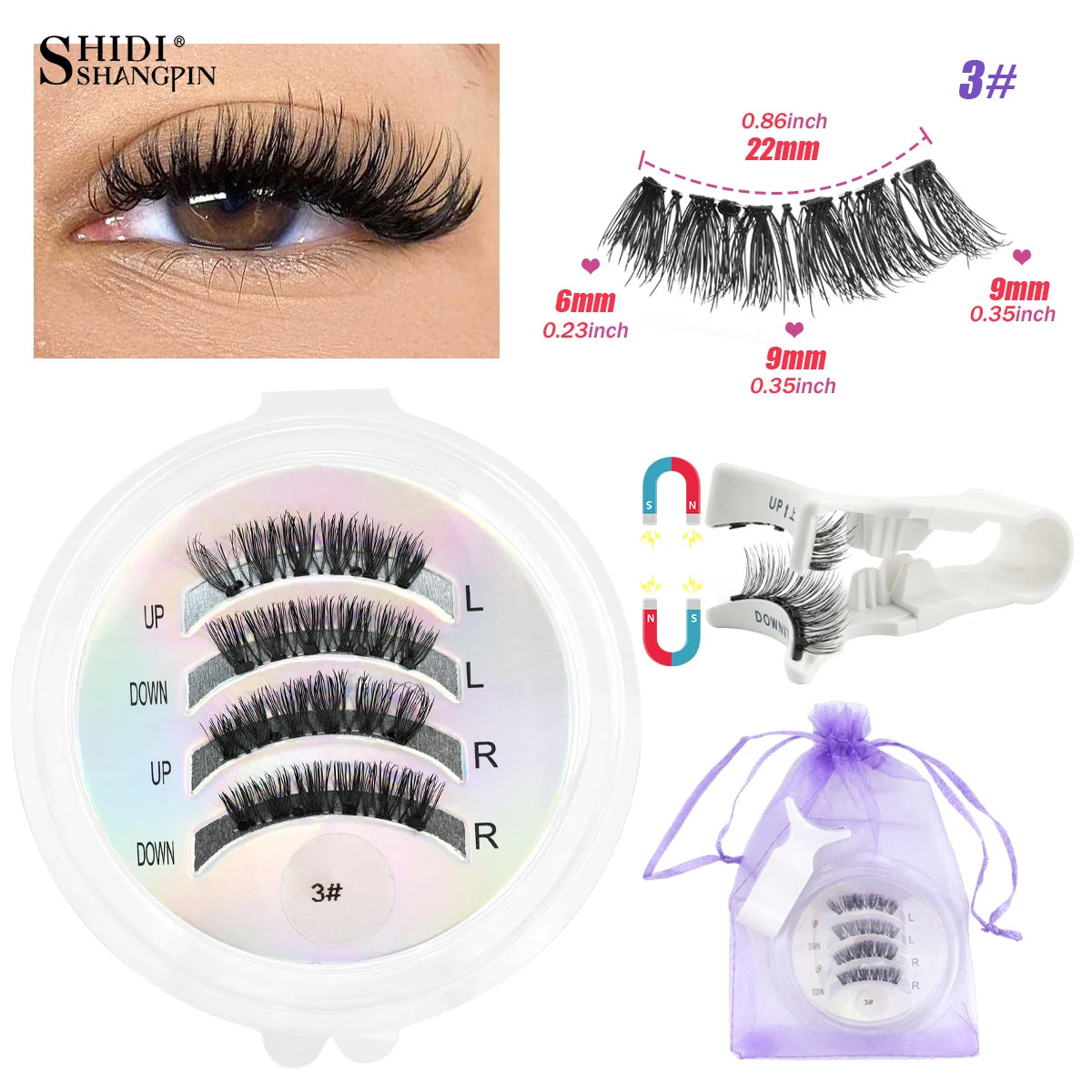 Magnetic lash applicator kit