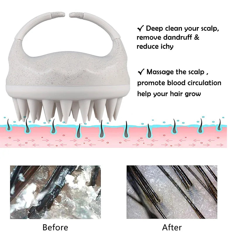 Scalp massage brush grip