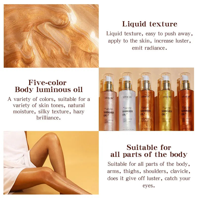 Illuminating glow body oil for melanin skin