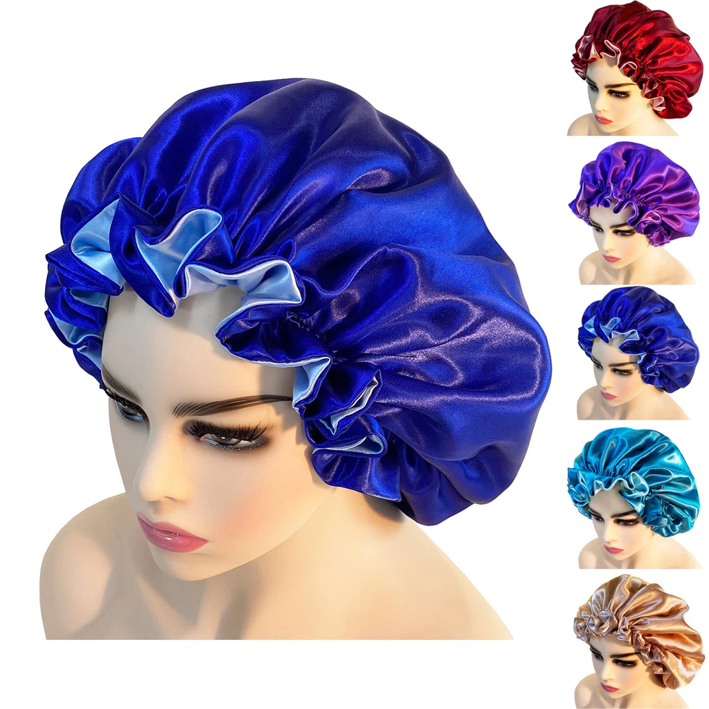 Adonis Cares Crown Keeper oversized satin bonnet