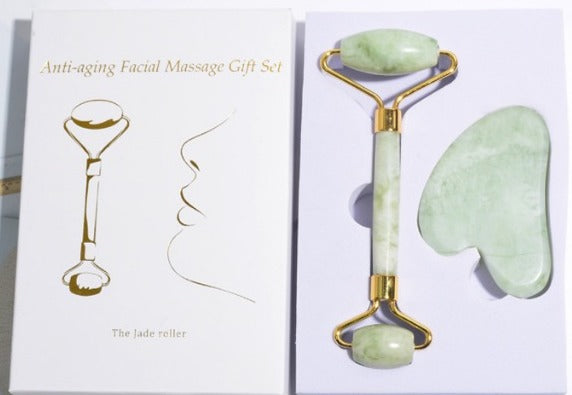Adonis Cares — Sculpt Stone Duo (Gua Sha + Facial Roller)
